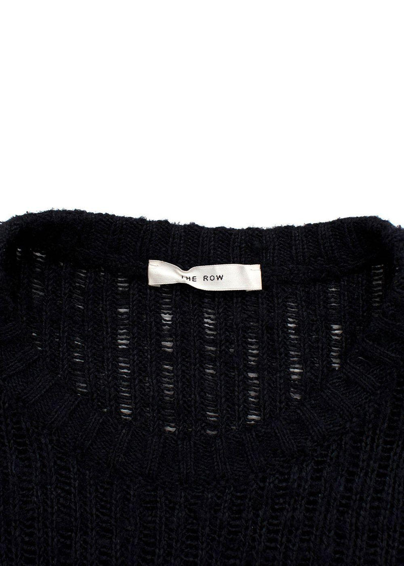 The Row Navy Knitted Tank Maxi Dress