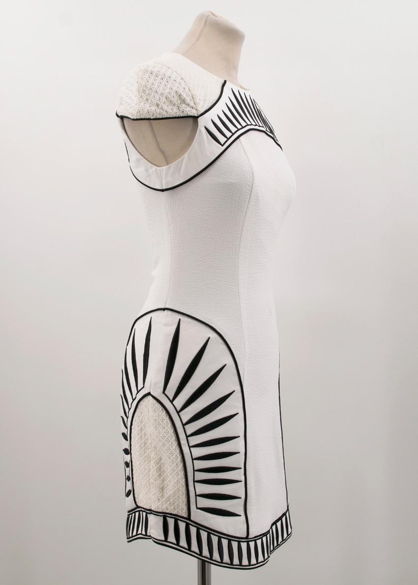 Bless'ed Are The Meek White Cap Sleeved Dress