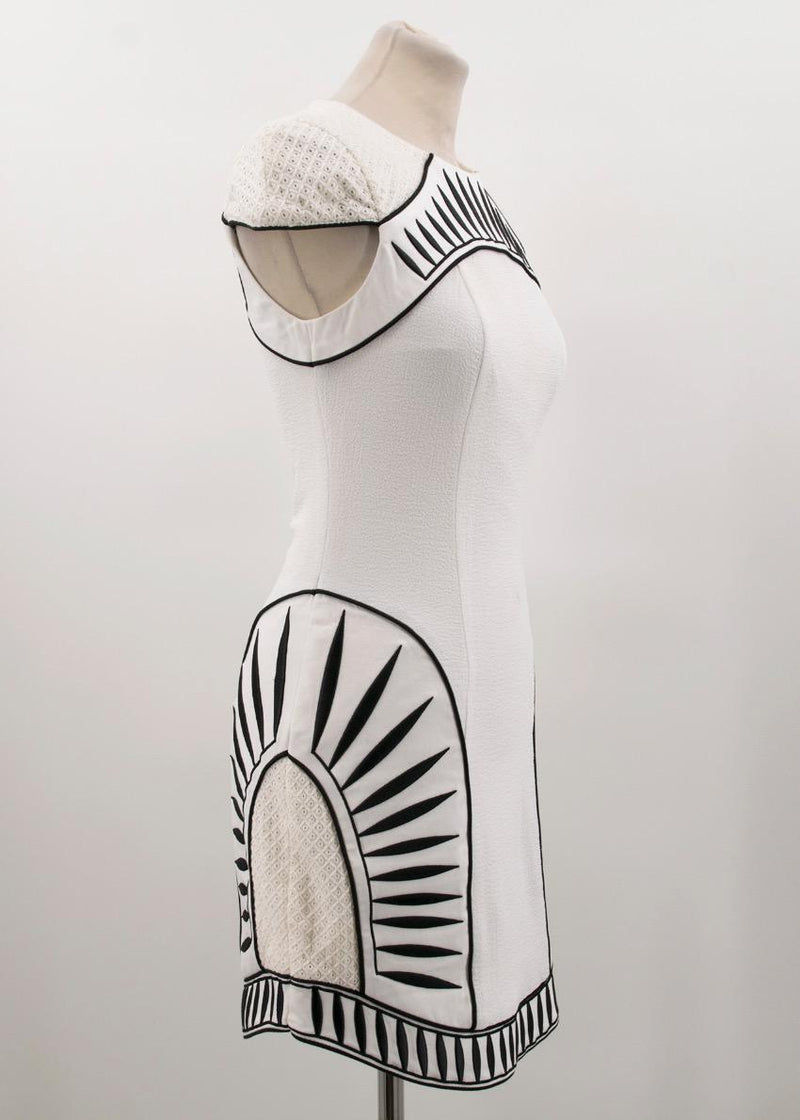 Bless'ed Are The Meek White Cap Sleeved Dress