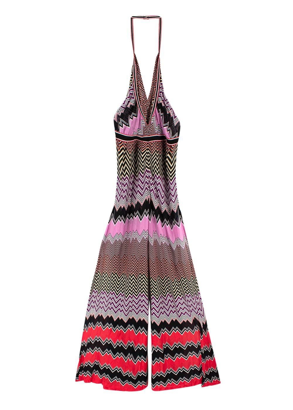 Missoni Mare Multicoloured Halterneck Split Leg Jumpsuit