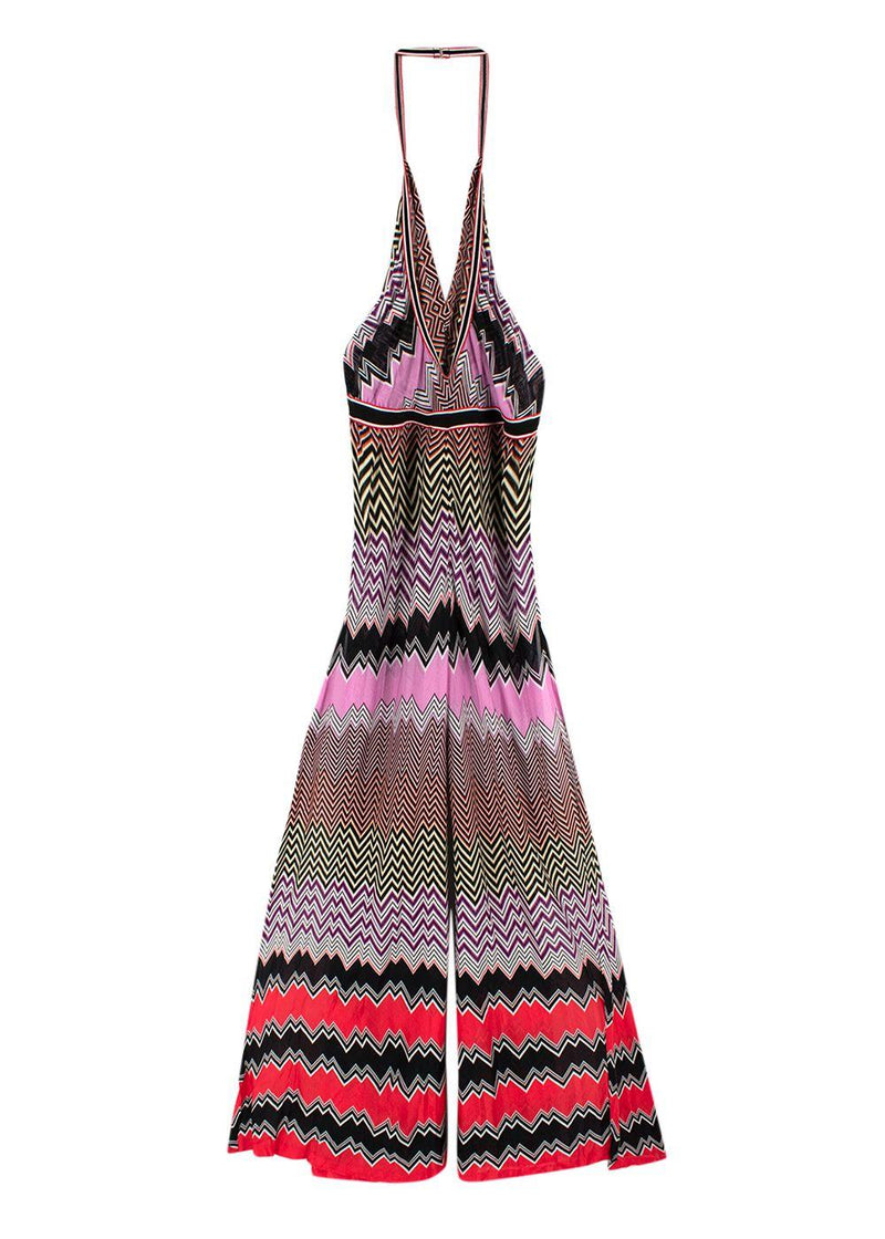 Missoni Mare Multicoloured Halterneck Split Leg Jumpsuit