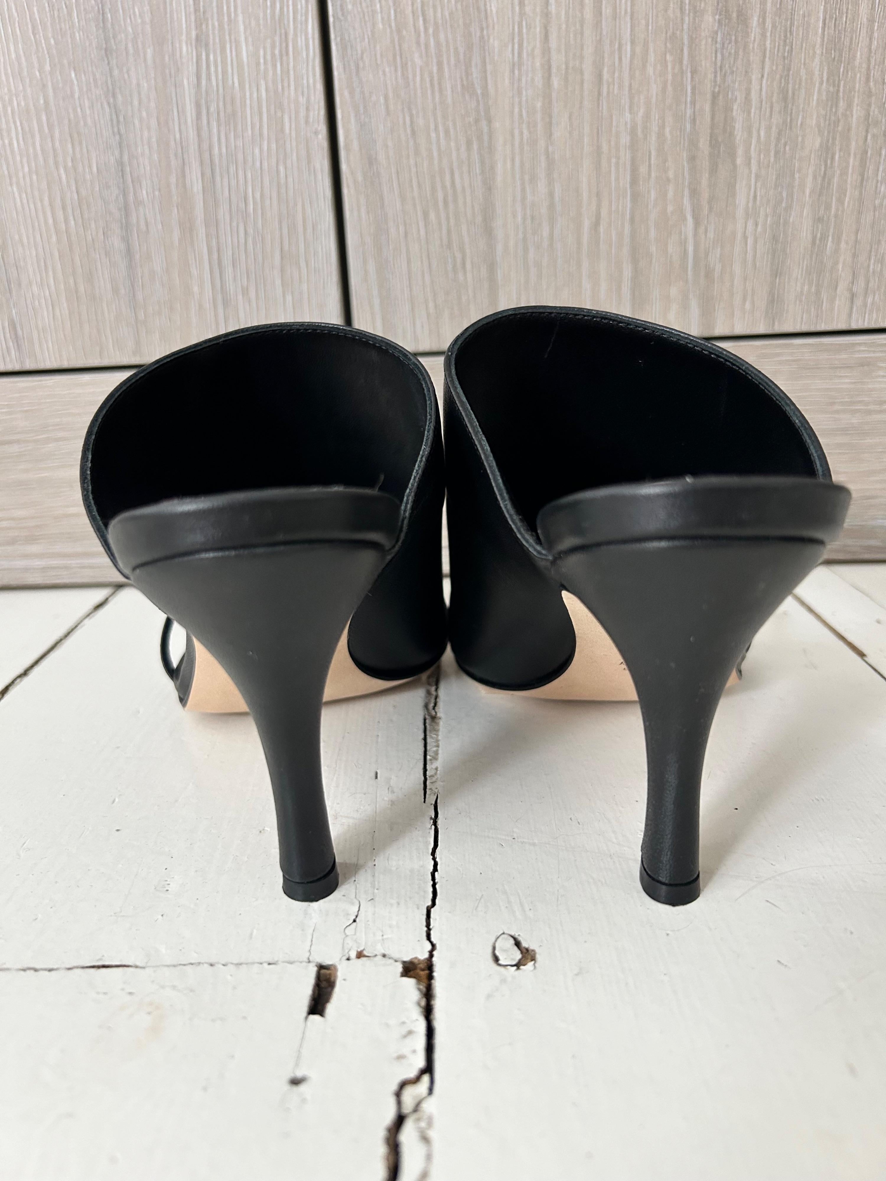 Christopher Esber Black Leather Binx Mules