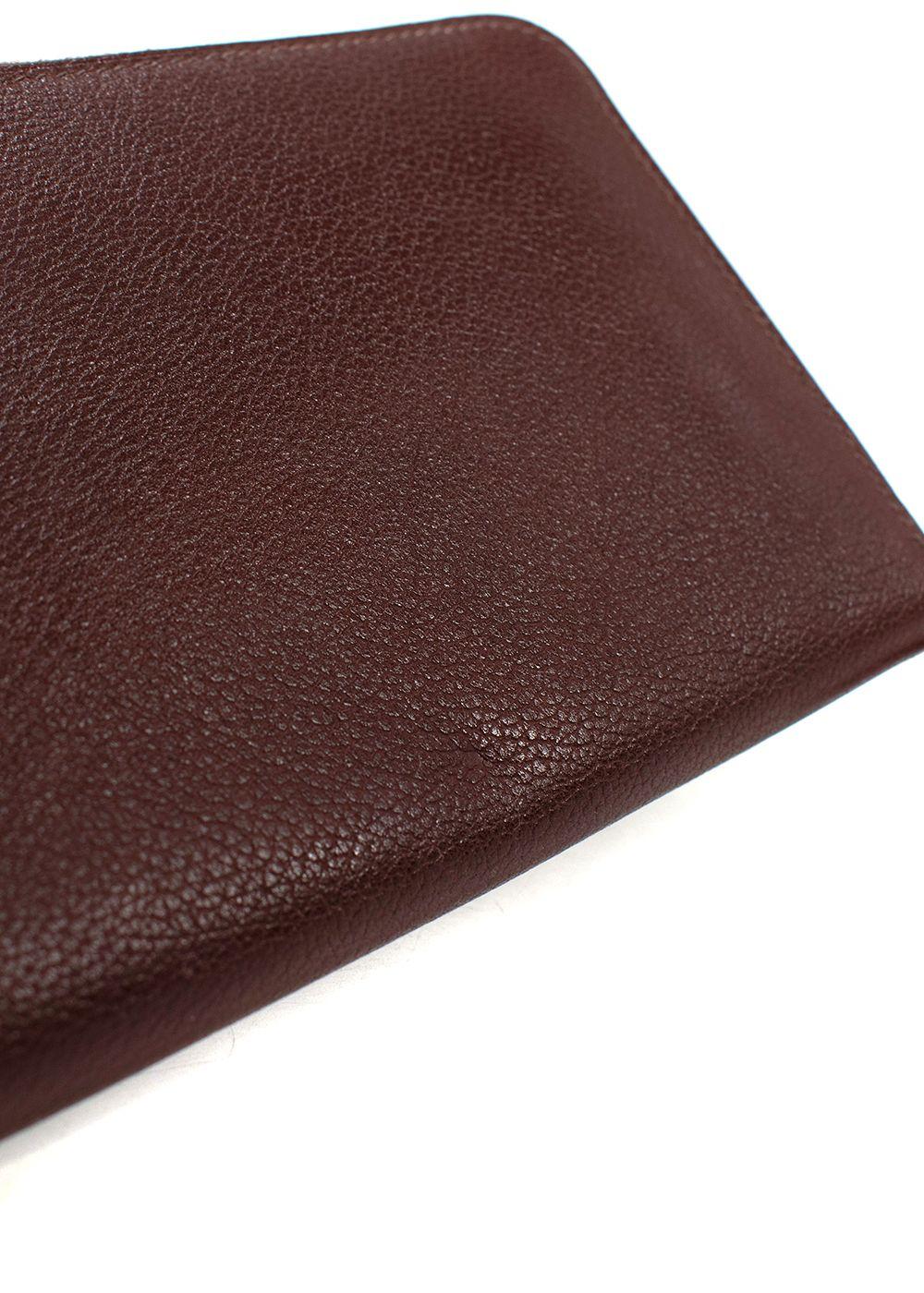 Hermes Chocolate Brown Leather Azap Long Wallet
