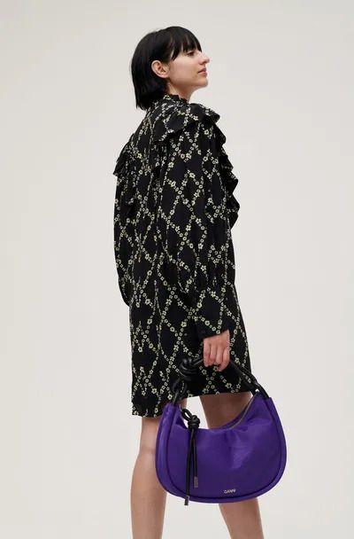 Ganni Printed Long Sleeved Dress