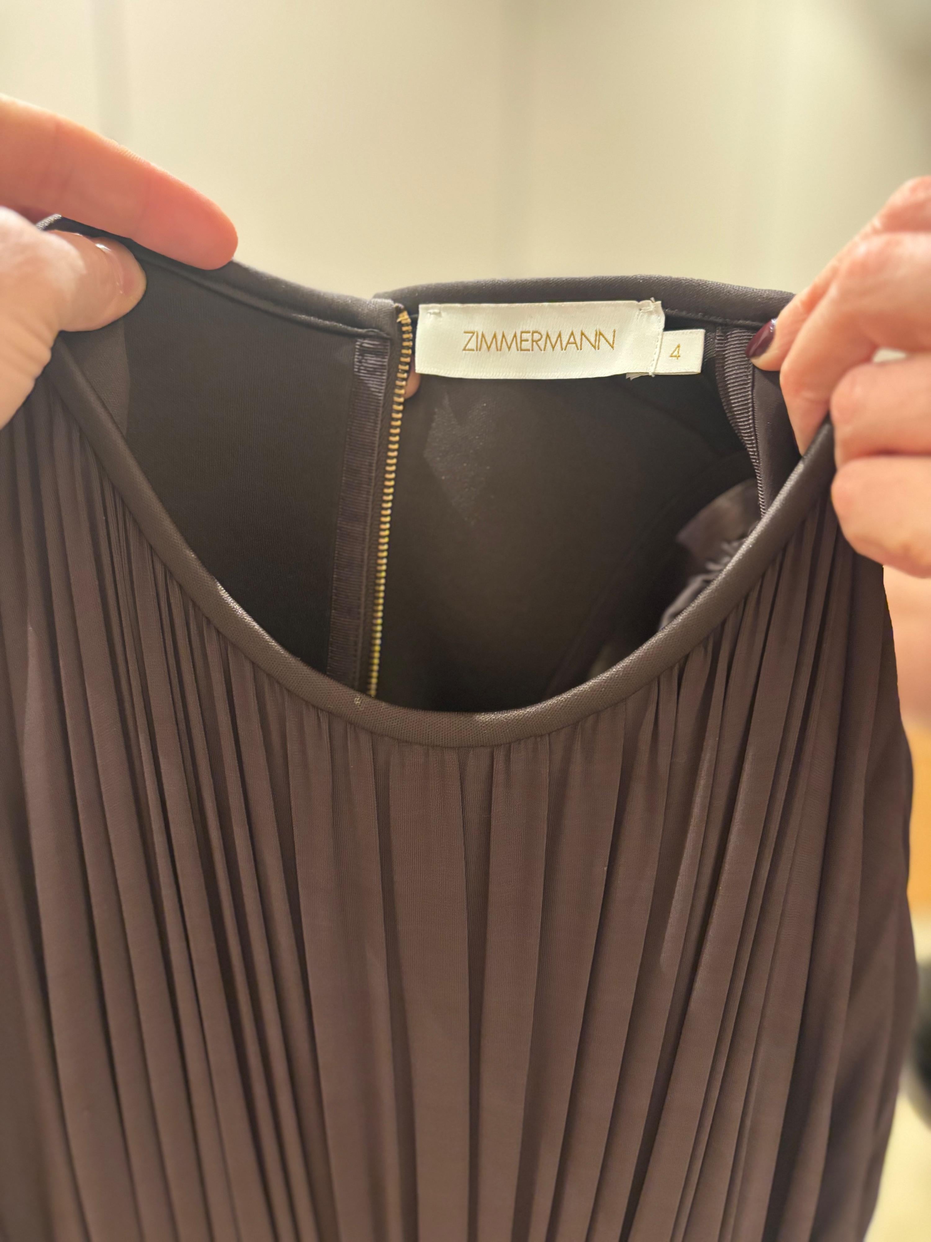 Zimmermann Brown Stretch Evening Dress