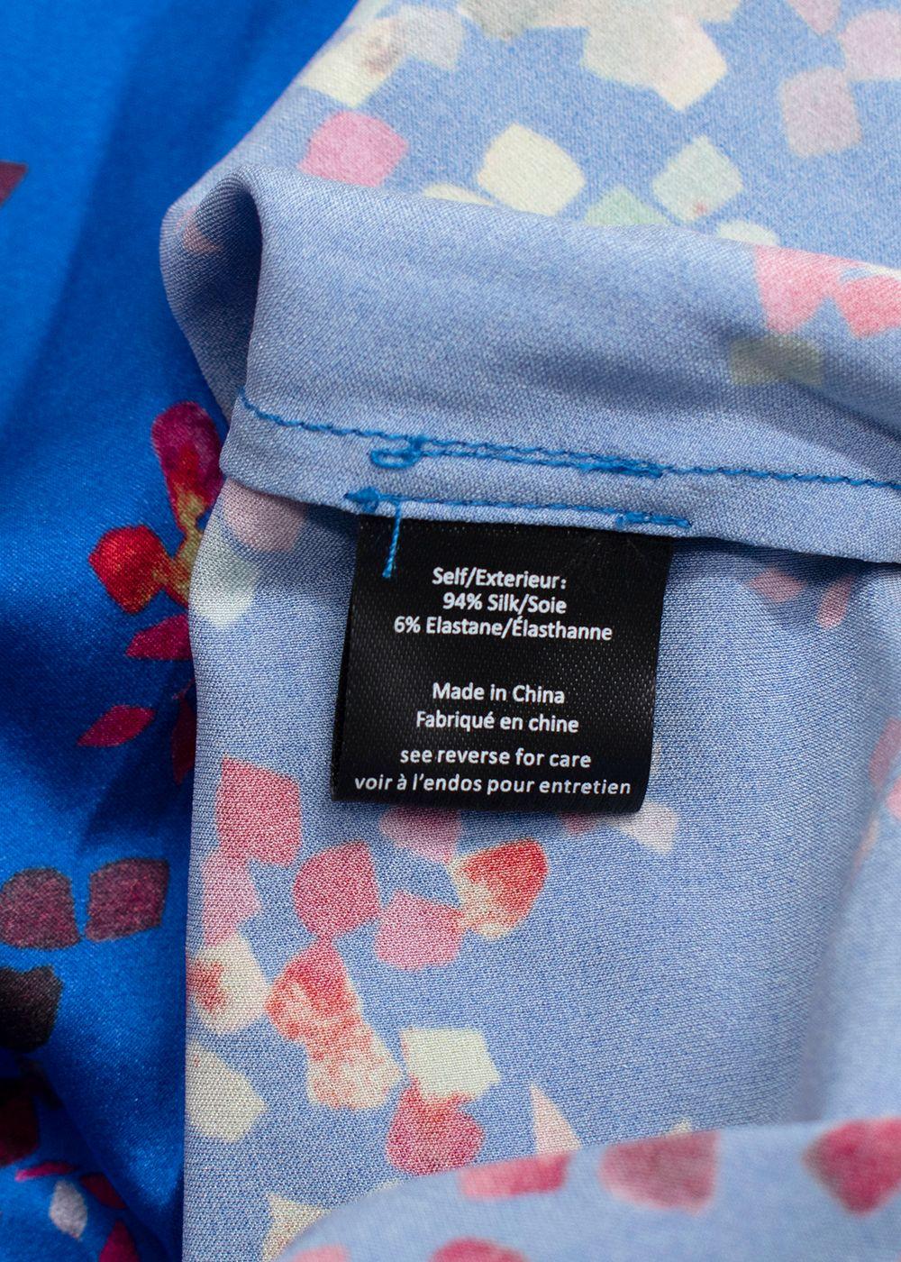 Caroline Constas Colette Dress in Blue Floral