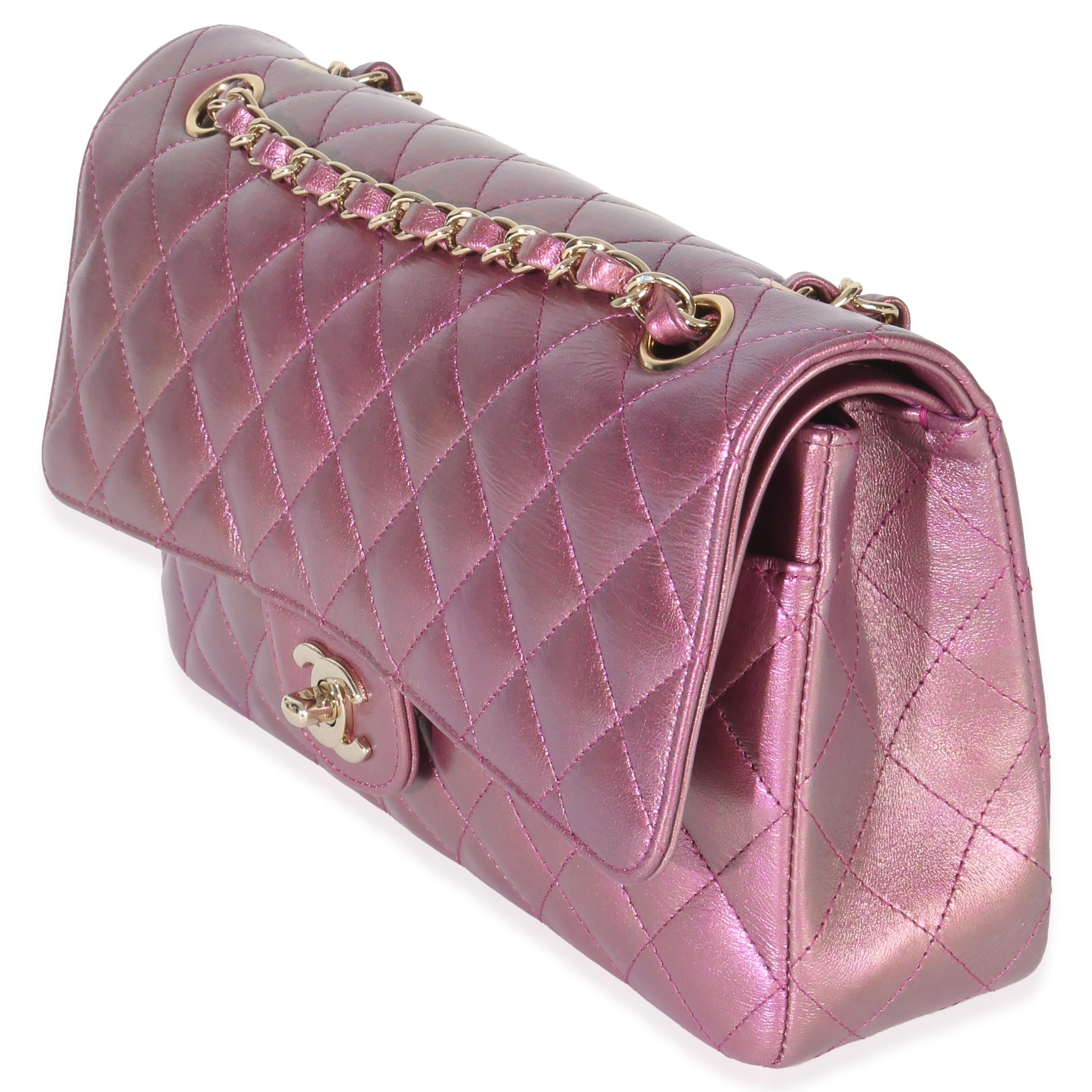 Chanel Iridescent Quilted Lambskin Medium Classic Double Flap Bag