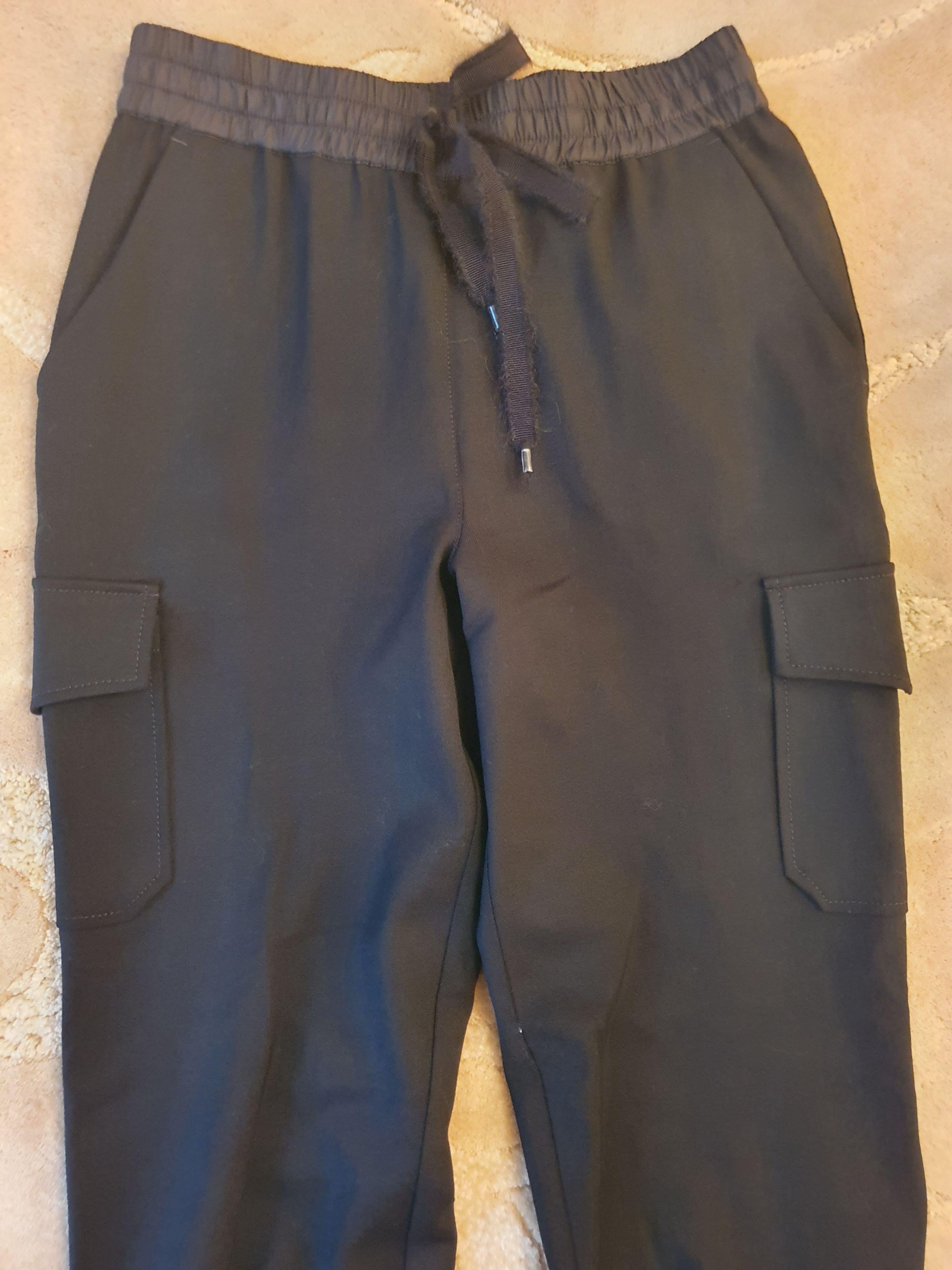 Black Wool Cargo Pants