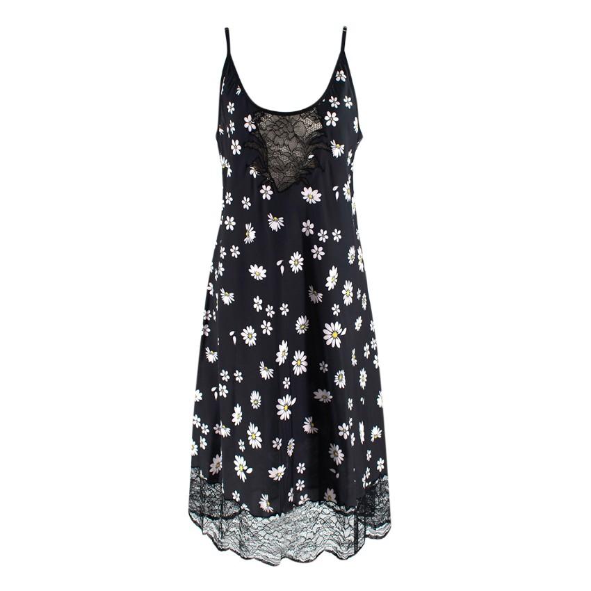 Paco Rabanne Lace Panel Daisy Print Cami Dress