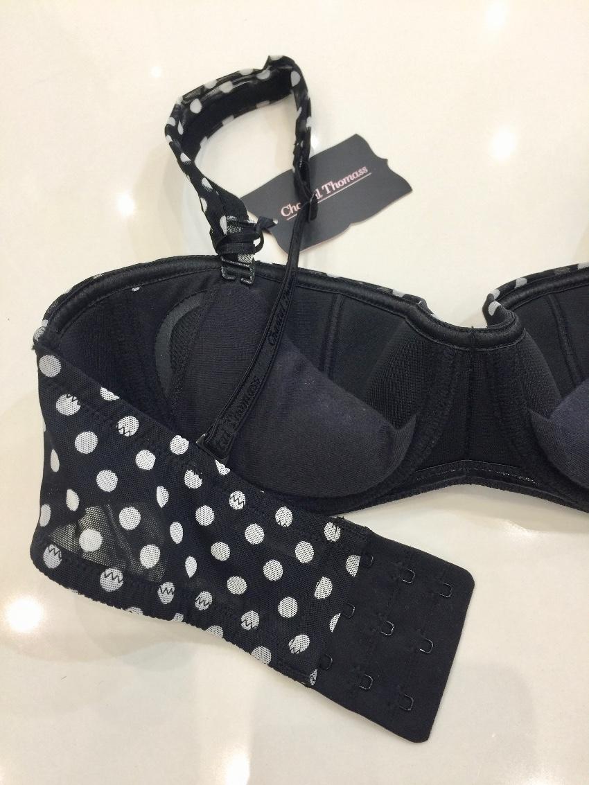 Chantal Thomass Polka-Dot Tulle Pad Strapless Bra & Skirted Thong Set