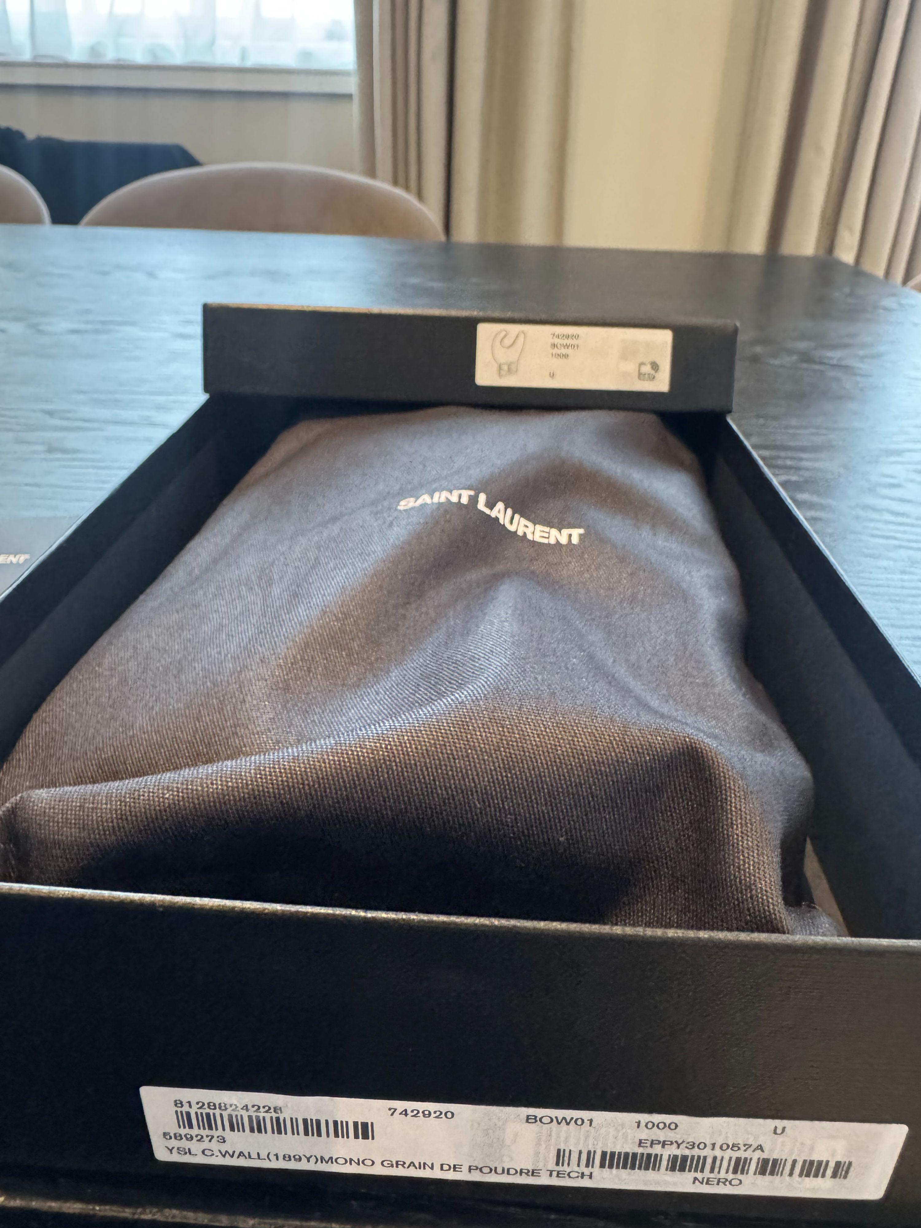 Saint Laurent Black Leather Cassandra Bag