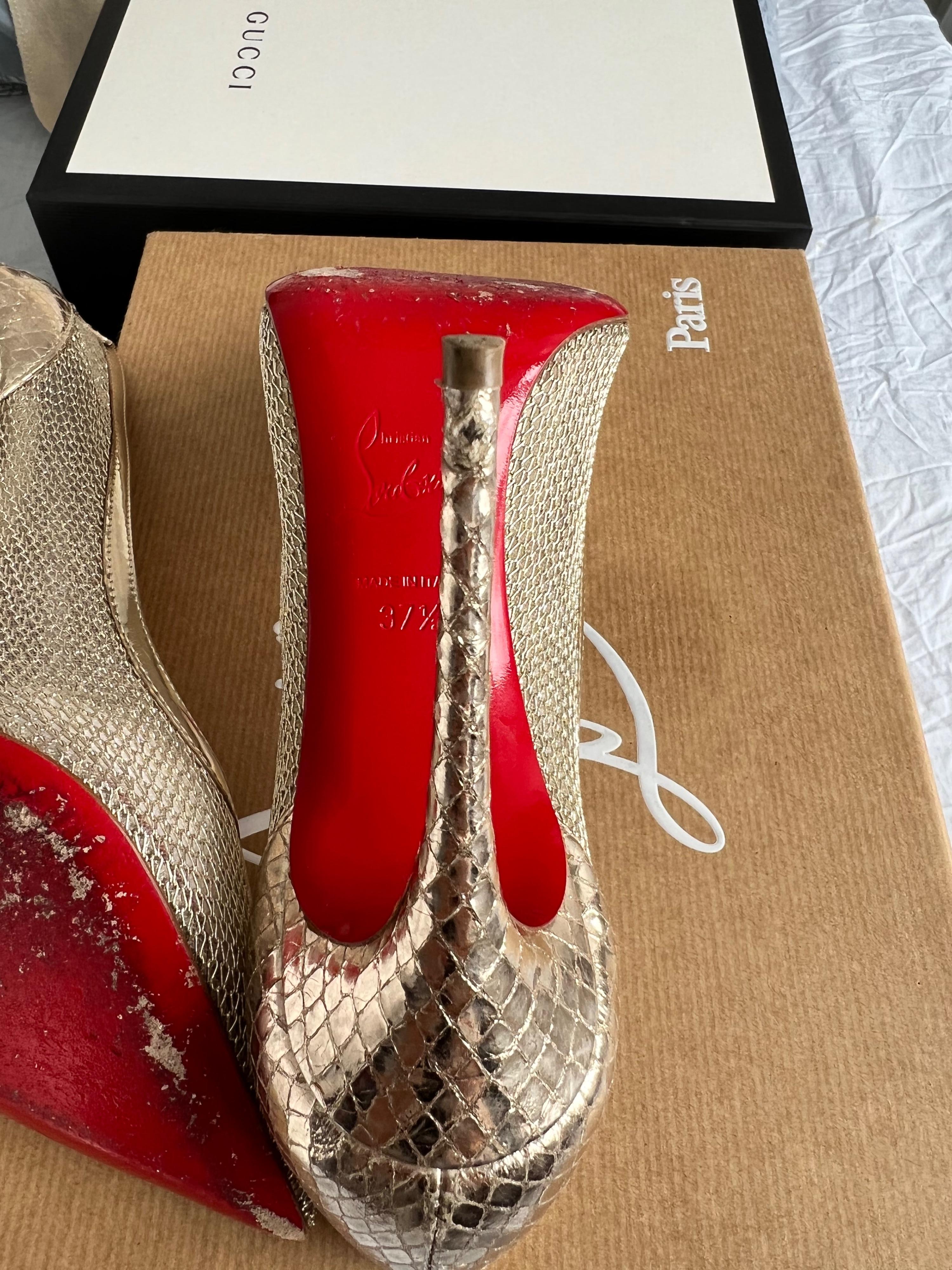 Metallic faux-snakeskin leather Neoalto 100 heeled pumps