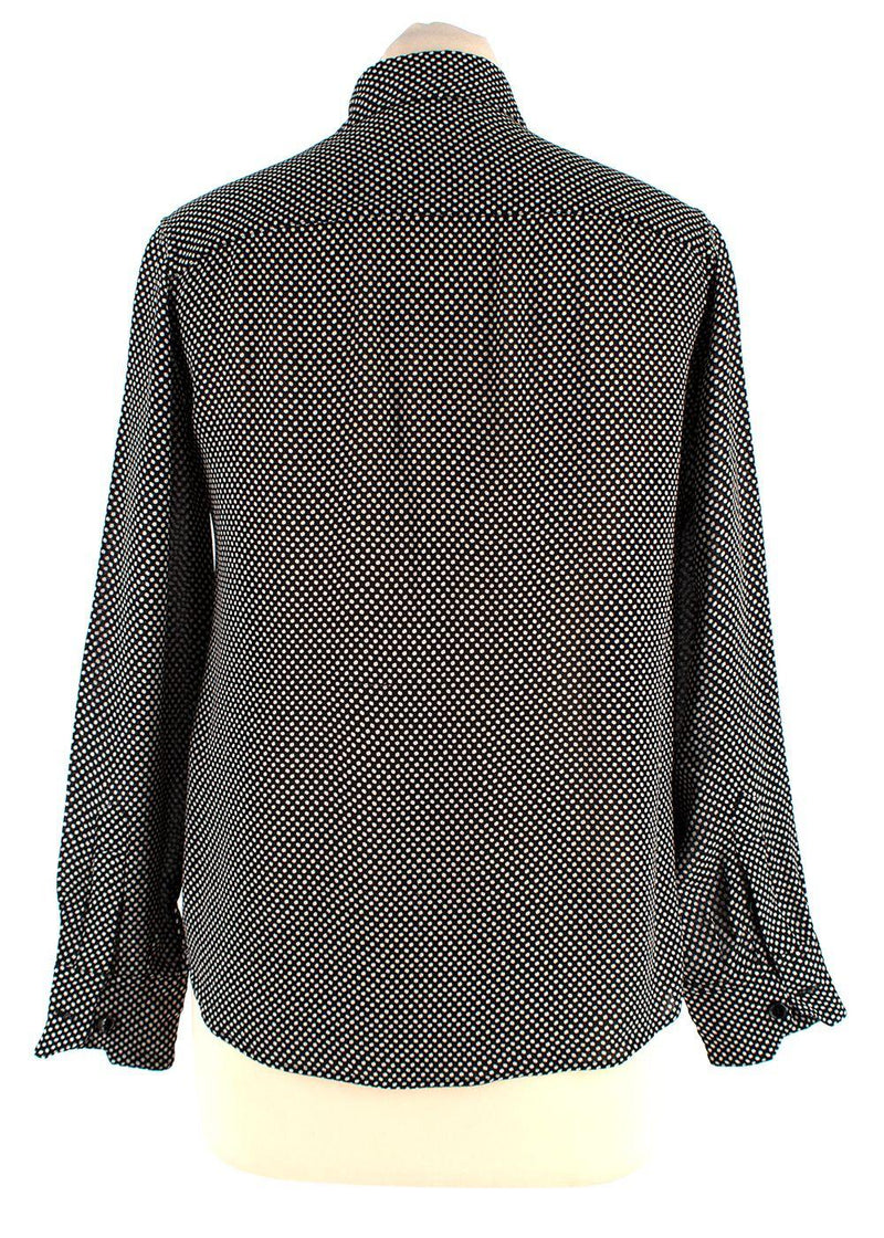 Celine Black and White Polka Dot Shirt