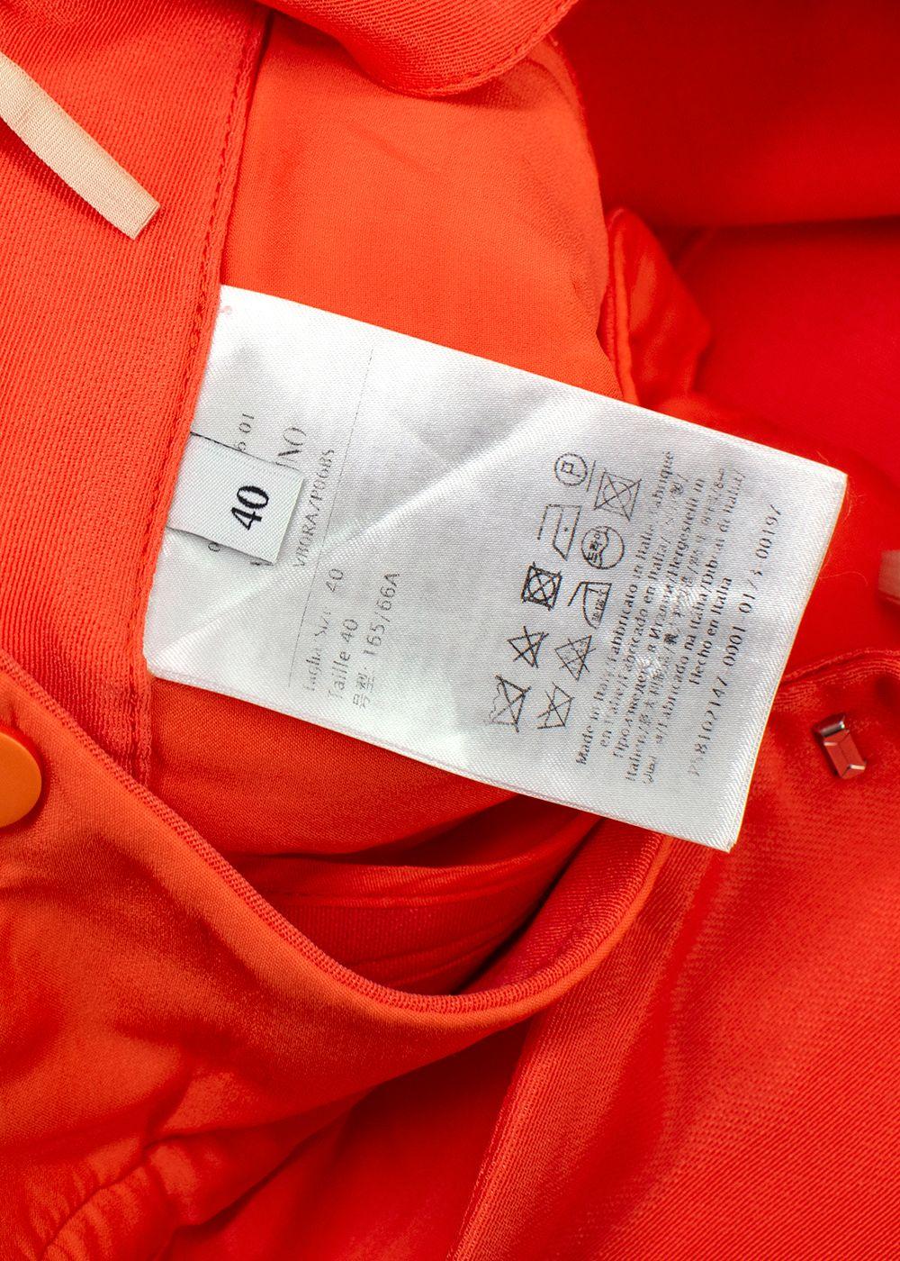 Orange Wool  Asymmetric Skort