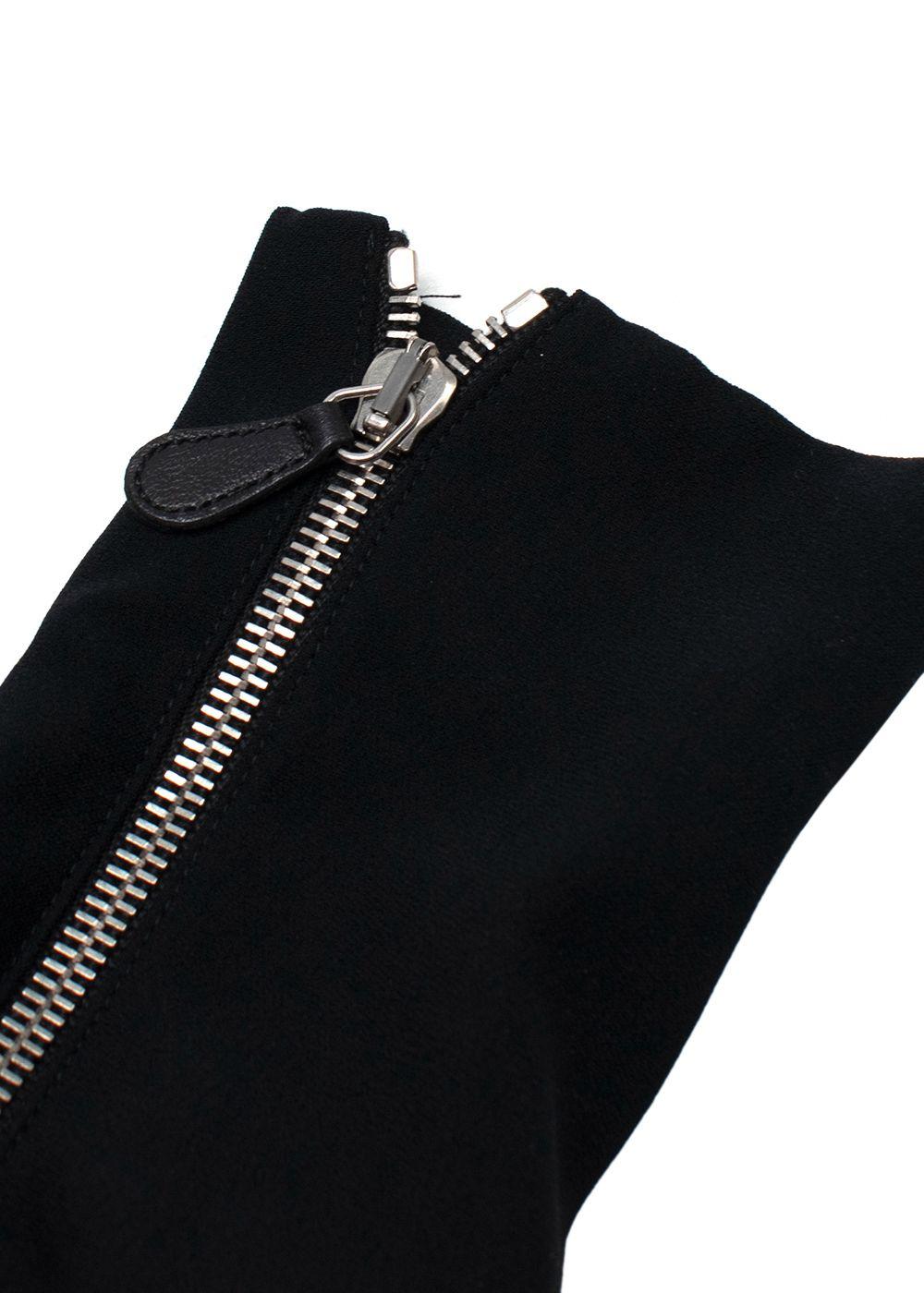 Alexander McQueen Black Dress with Silver Zips