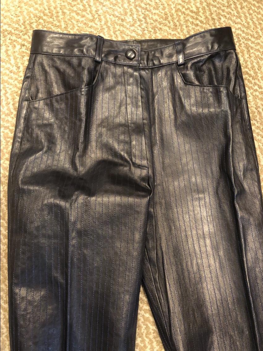 Jitrois Pinstripe Leather Pants