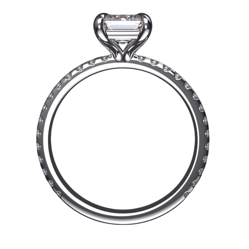 Lab Grown 1.5CT Radiant Cut Daimond Ring