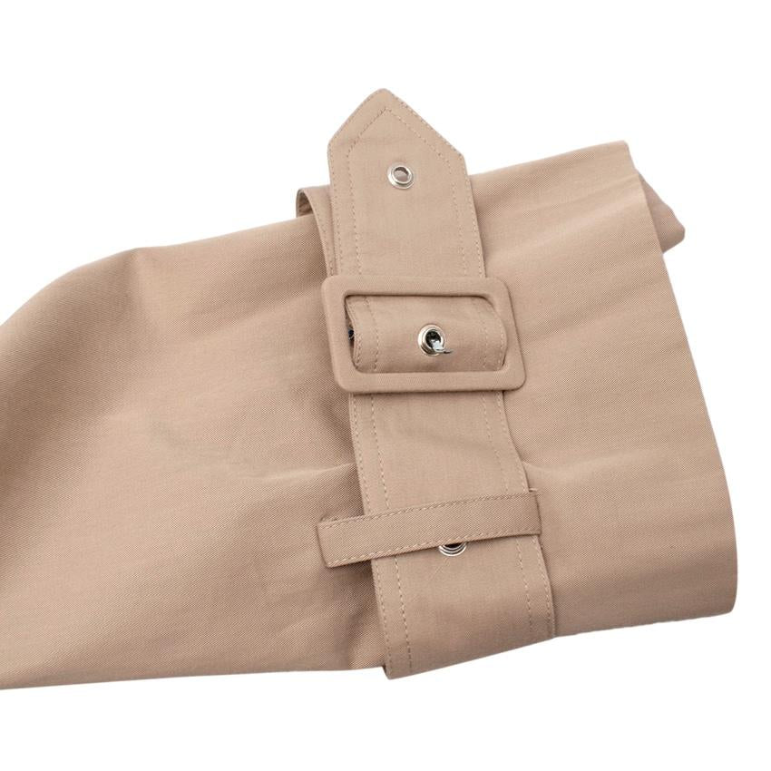 Rokh Beige Gabardine Double-Layered Trench Coat