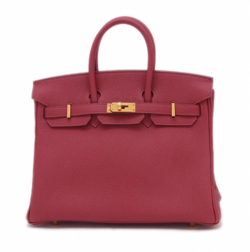 Hermès Birkin 25 Rouge Grenate Togo Leather With Gold Hardware