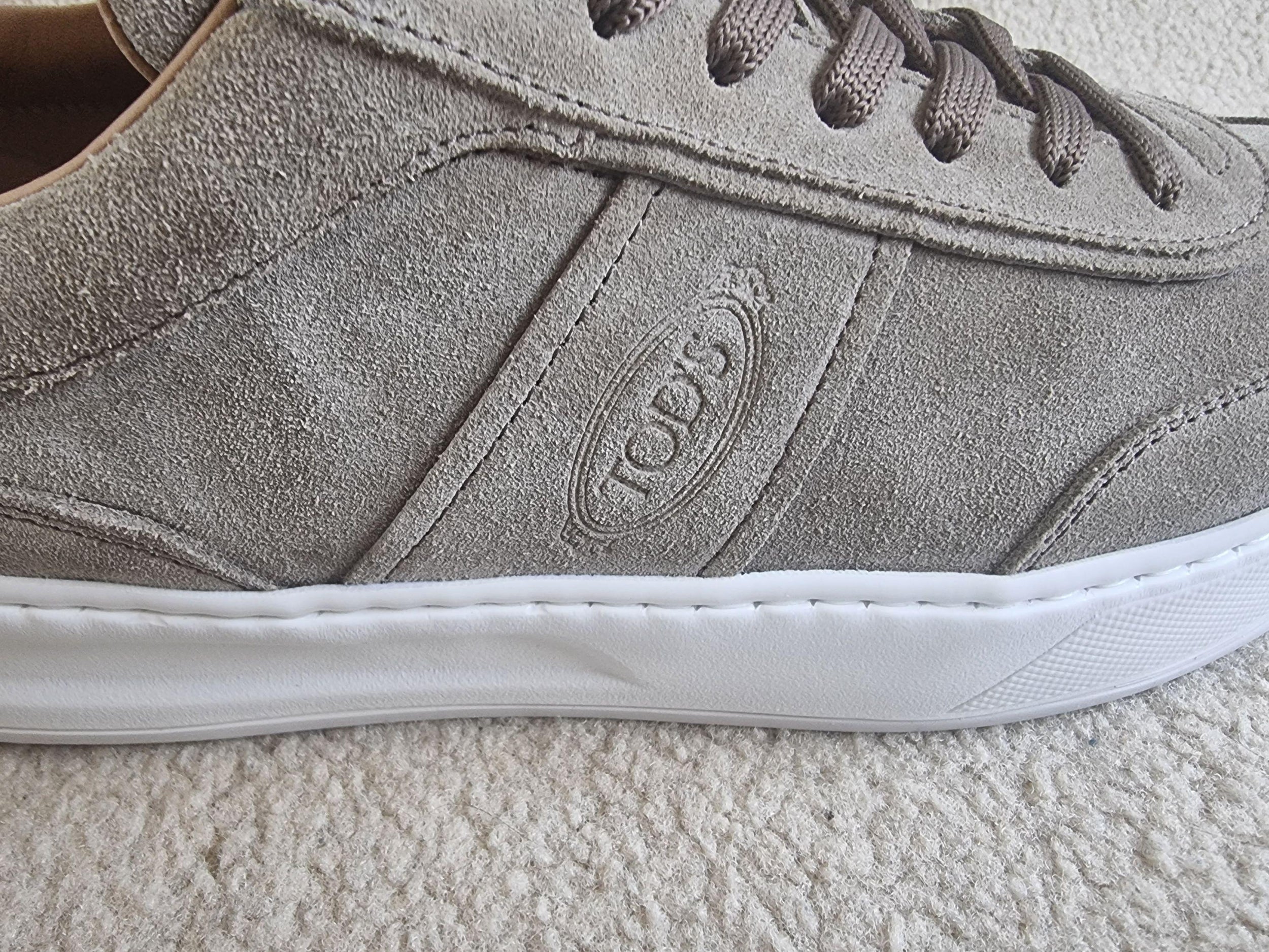 Taupe Suede Cassetta Sneakers
