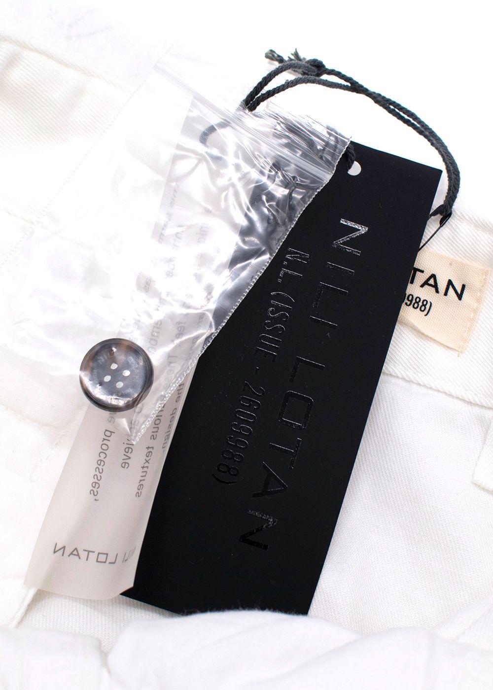 Nili Lotan White Cargo Trousers