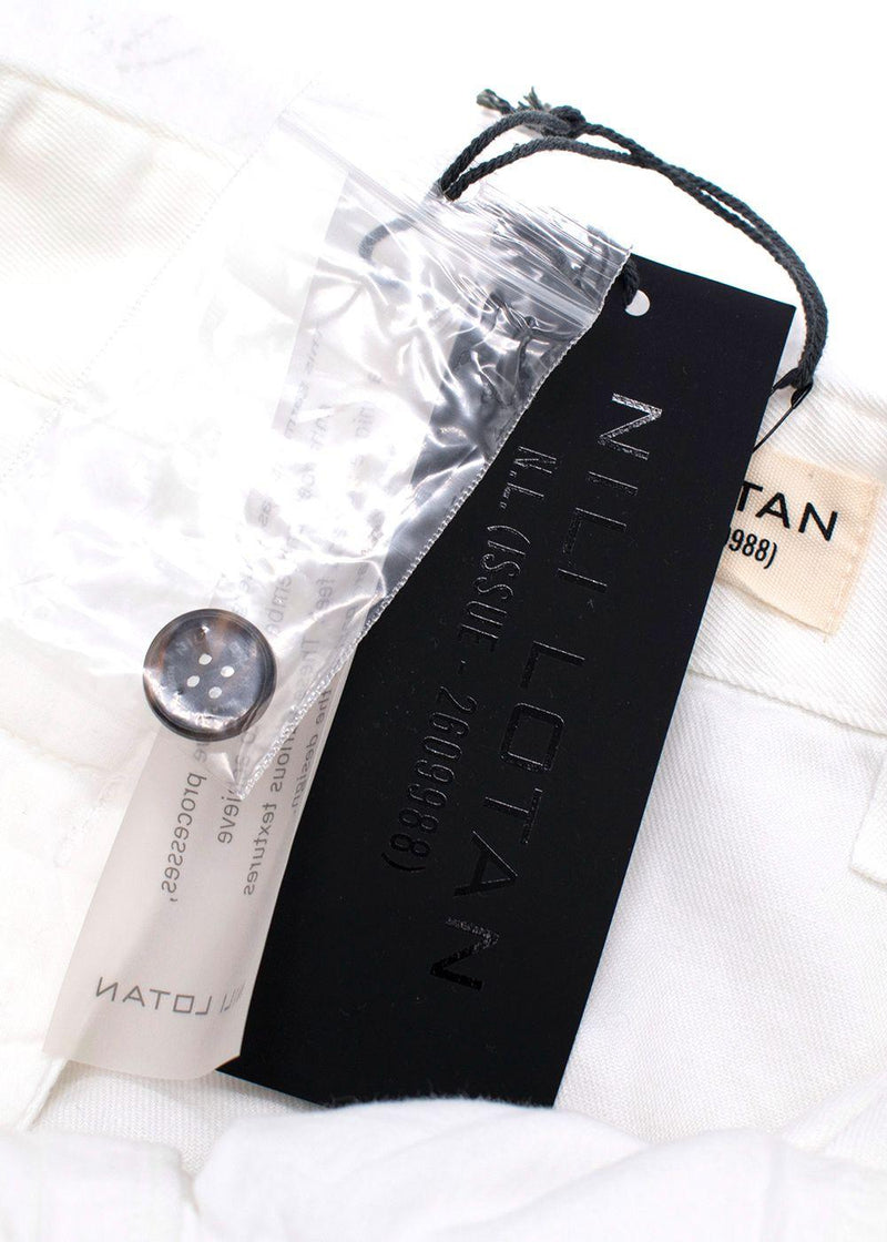 Nili Lotan White Cargo Trousers