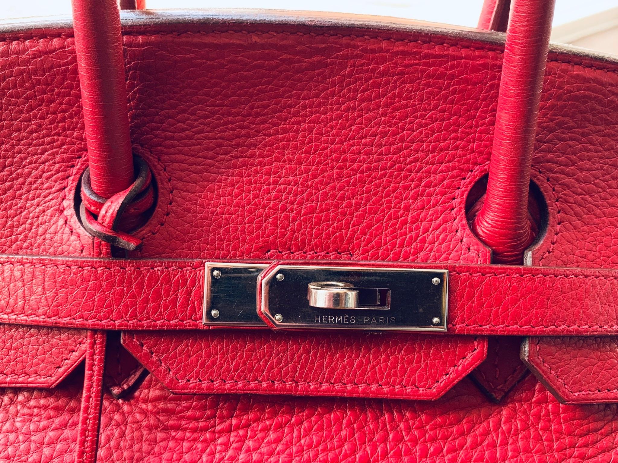 Red Togo Leather Birkin 35 PHW