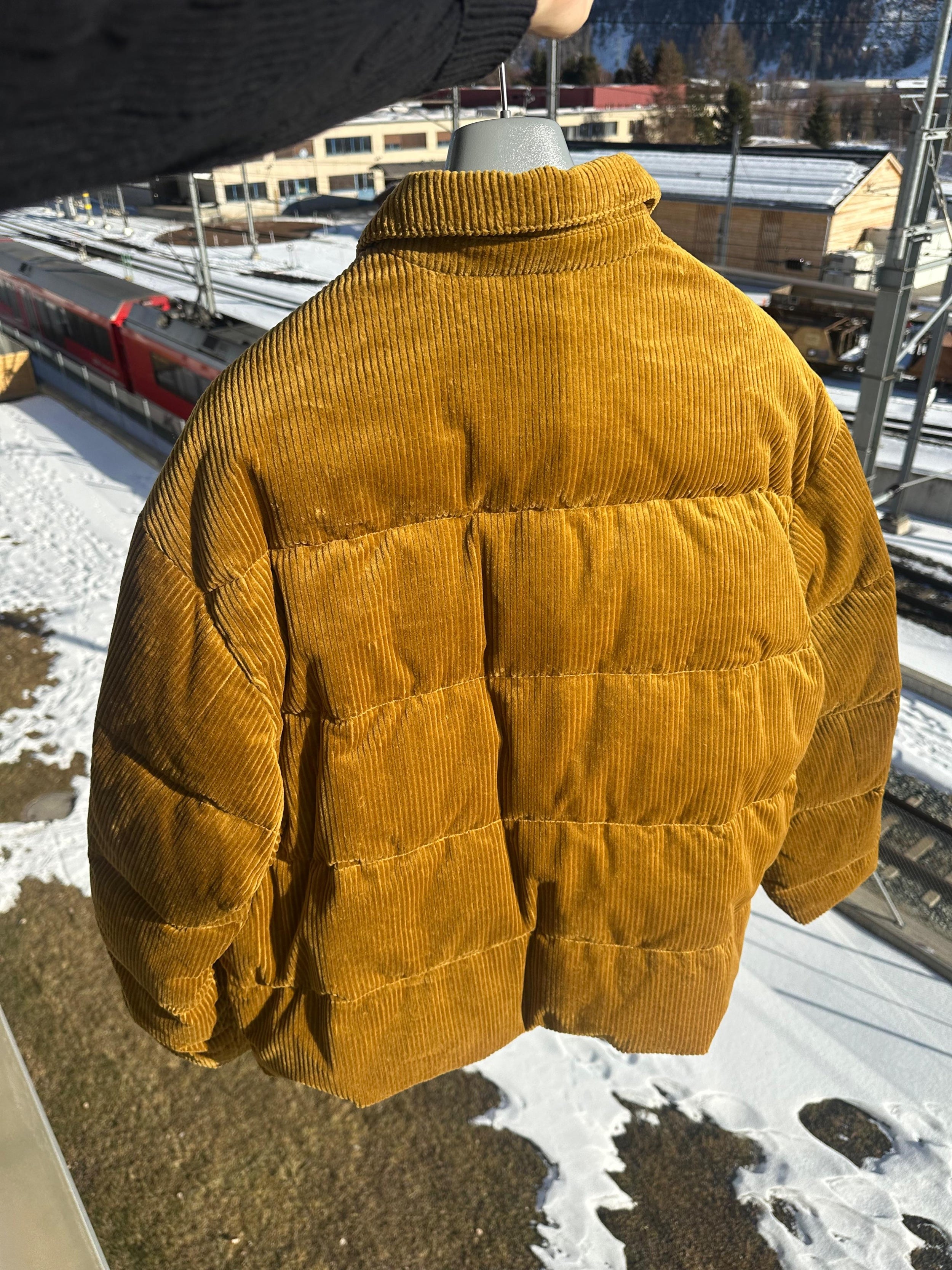 Prada Ochre Corduroy Down Jacket