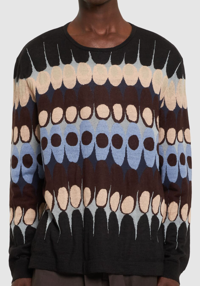 Jacquard Crew Neck Jumper