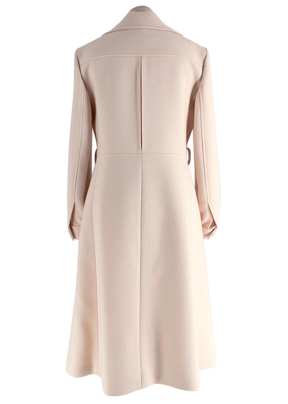 Gucci Pale Pink Overcoat with Tonal Zip Details