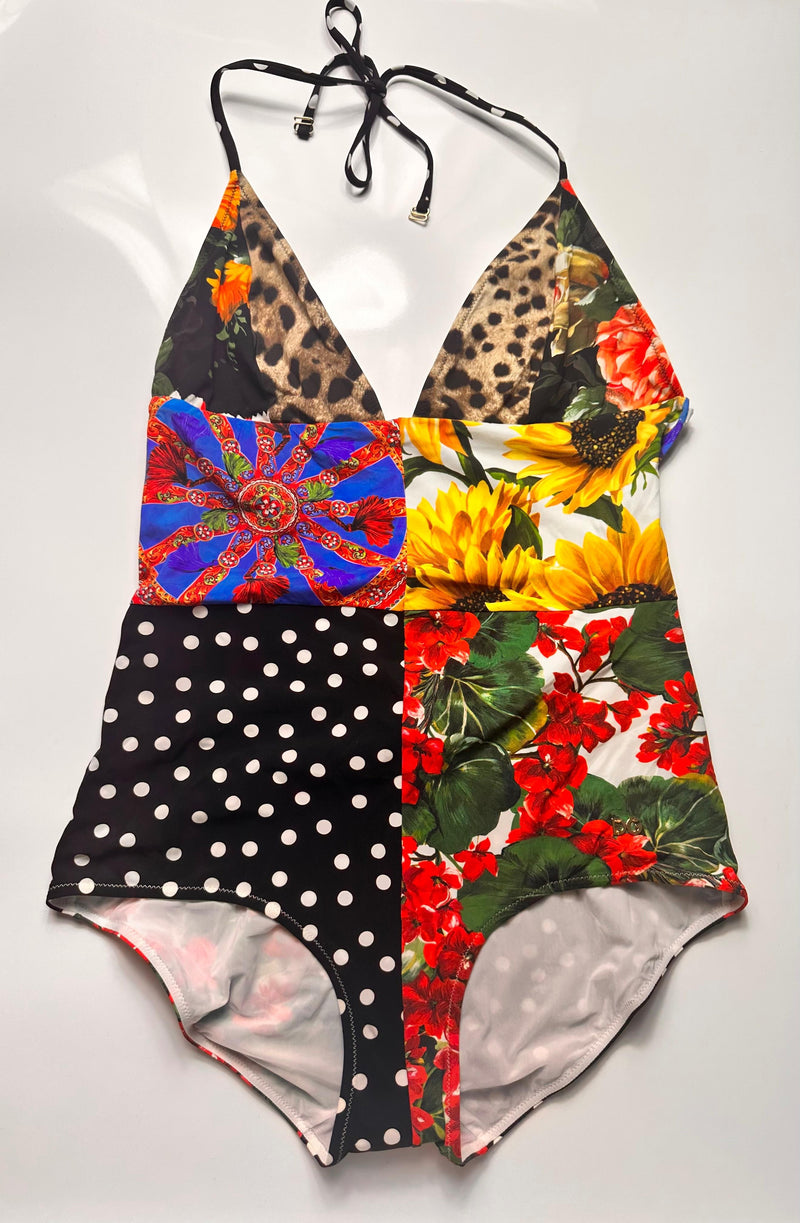 Sicily Floral Patchwork Swimsuit