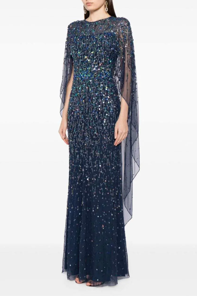 Jenny Packham Delphine Sequin-Embellished Gown Dress