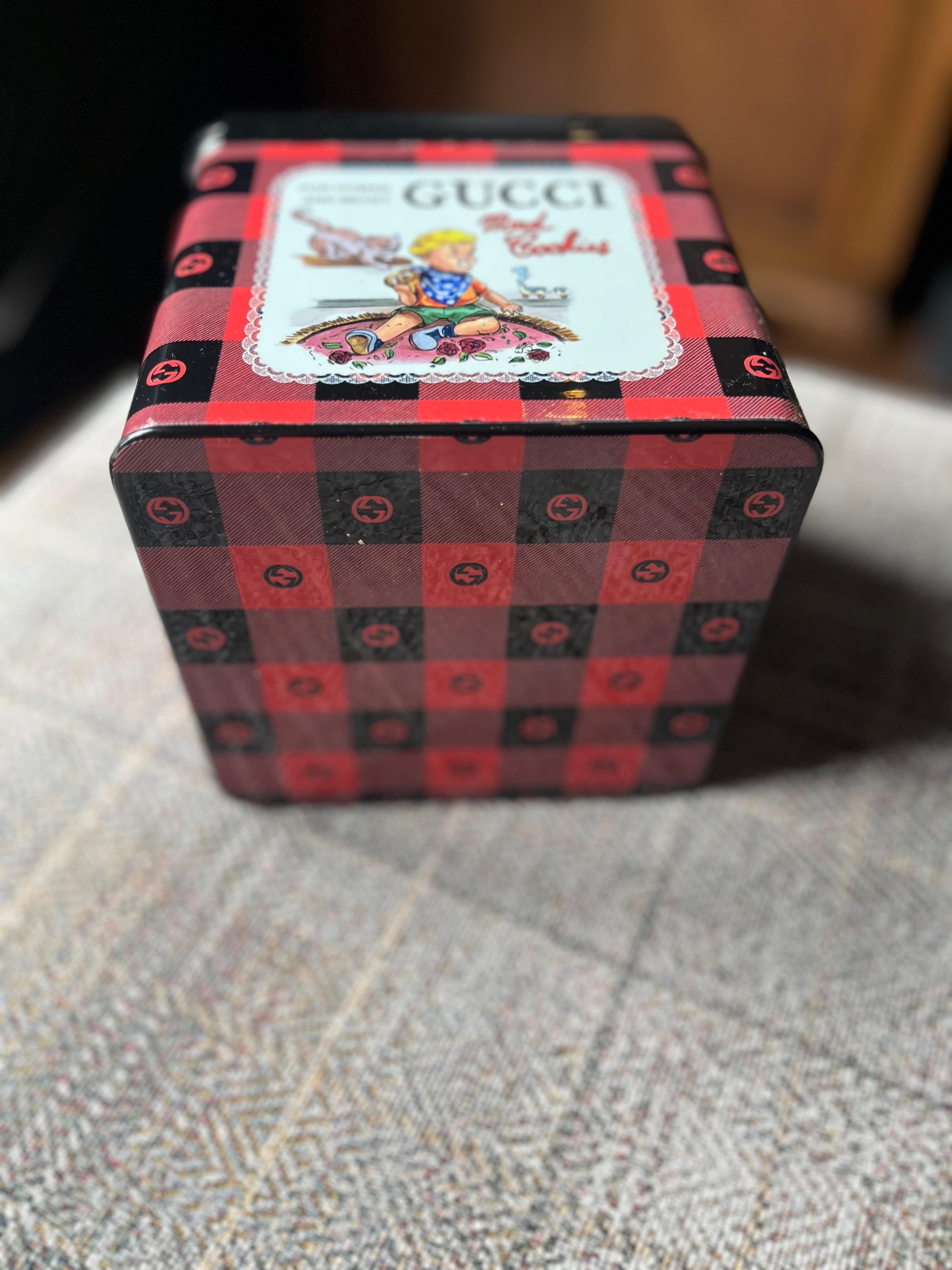 Gucci Red Gingham 'Mad Cookies' Box Grab Bag