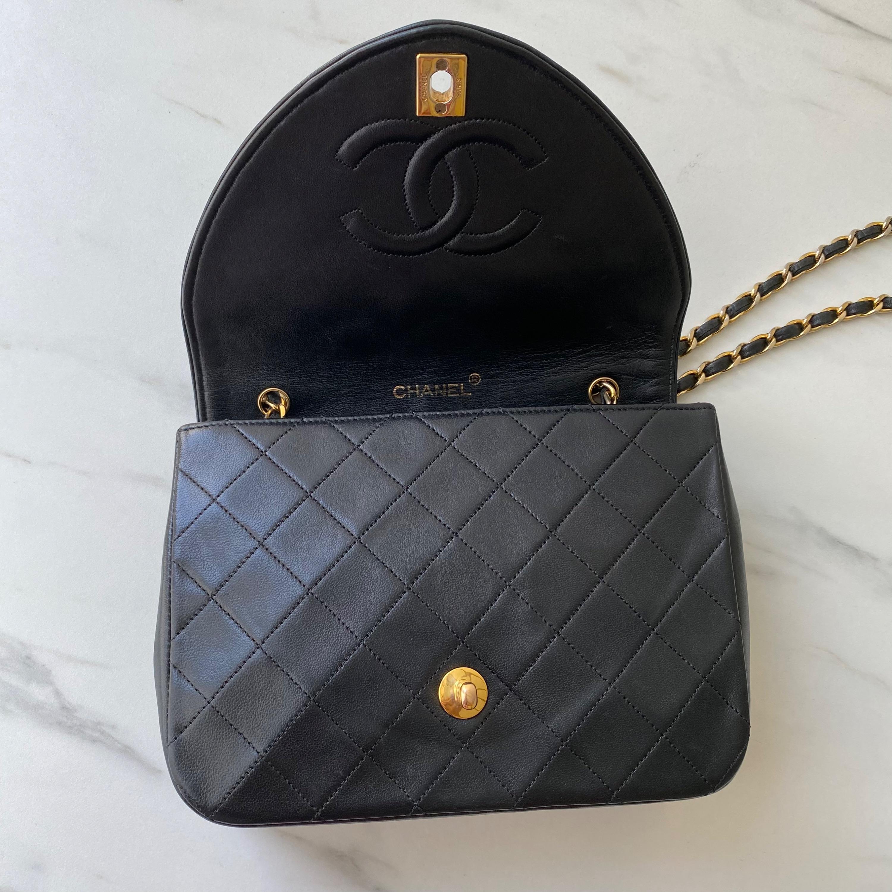 Vintage Lambskin Shoulder Bag with 24kt GPHW
