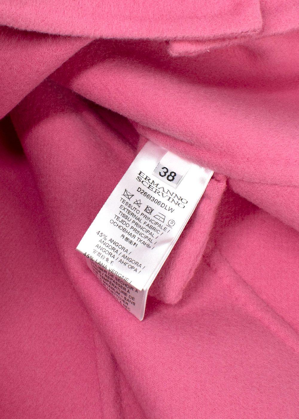Ermanno Scervino Pink Angora Wool Blend Jacket