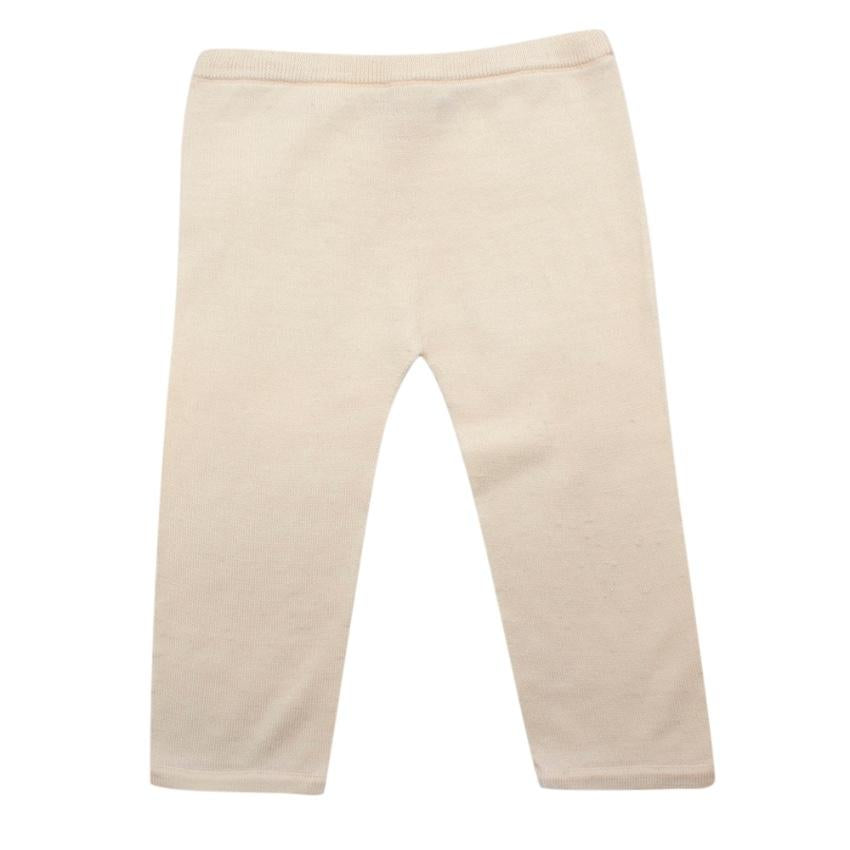 Ovale Ivory Wool Knit Trousers