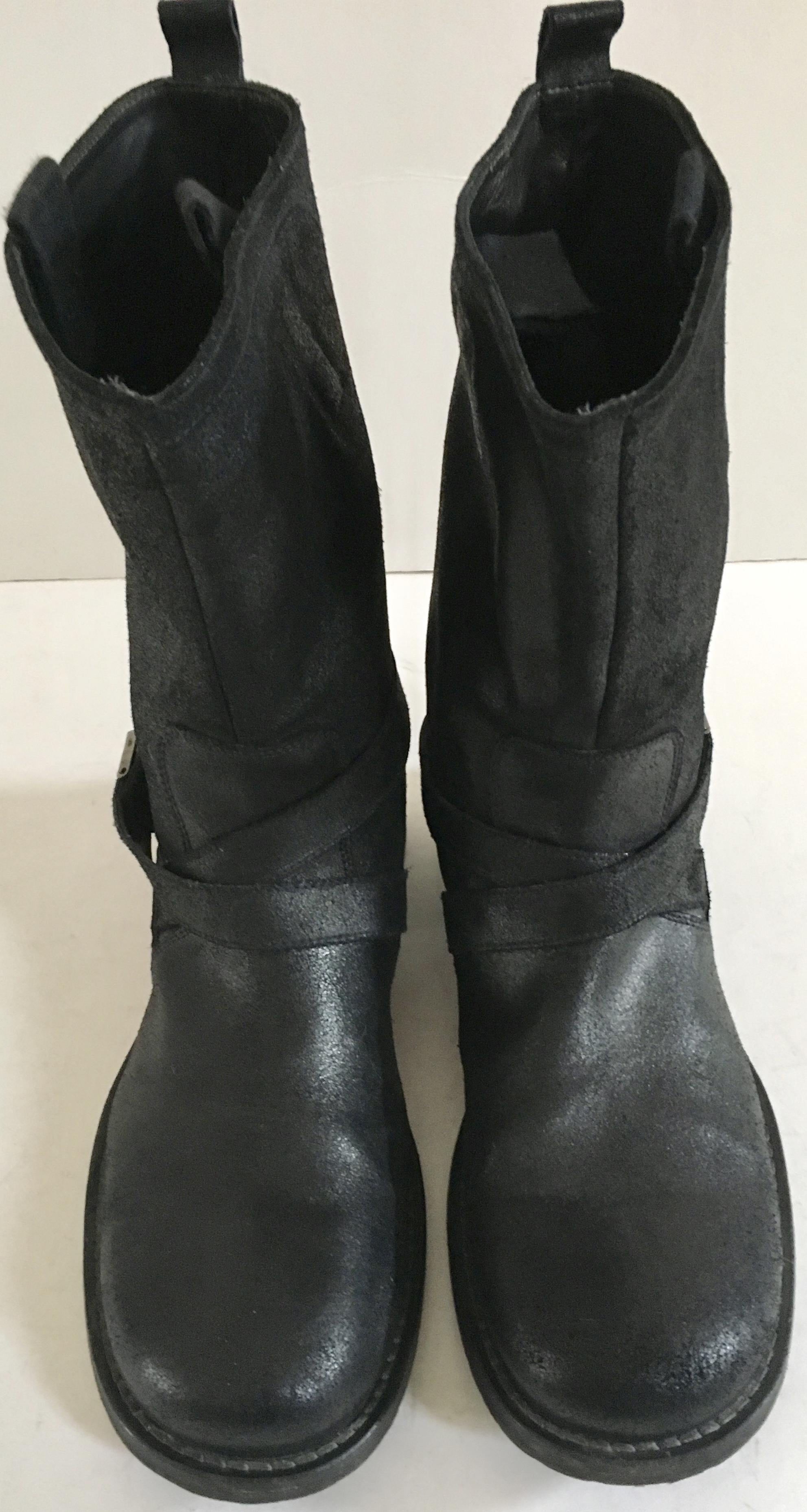 Neil Barrett black mens leather boots