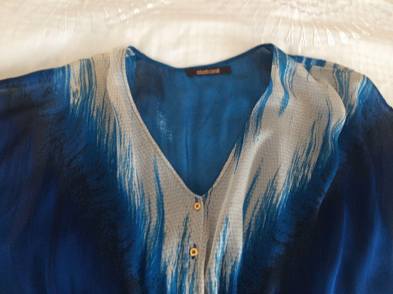 Roberto Cavalli Pure Silk Tie Dye Top