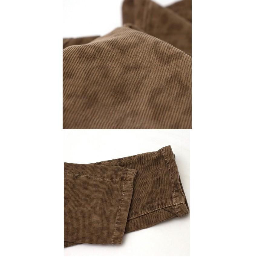 Current Elliott Brown Corduroy Leopard Print Jeans