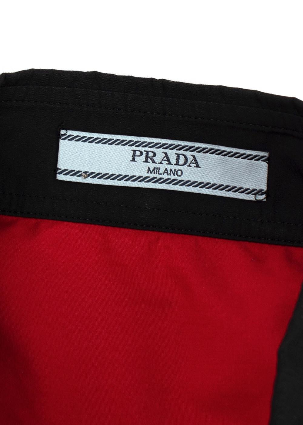 Prada Red Button-down Sleeveless Cotton-poplin Shirt
