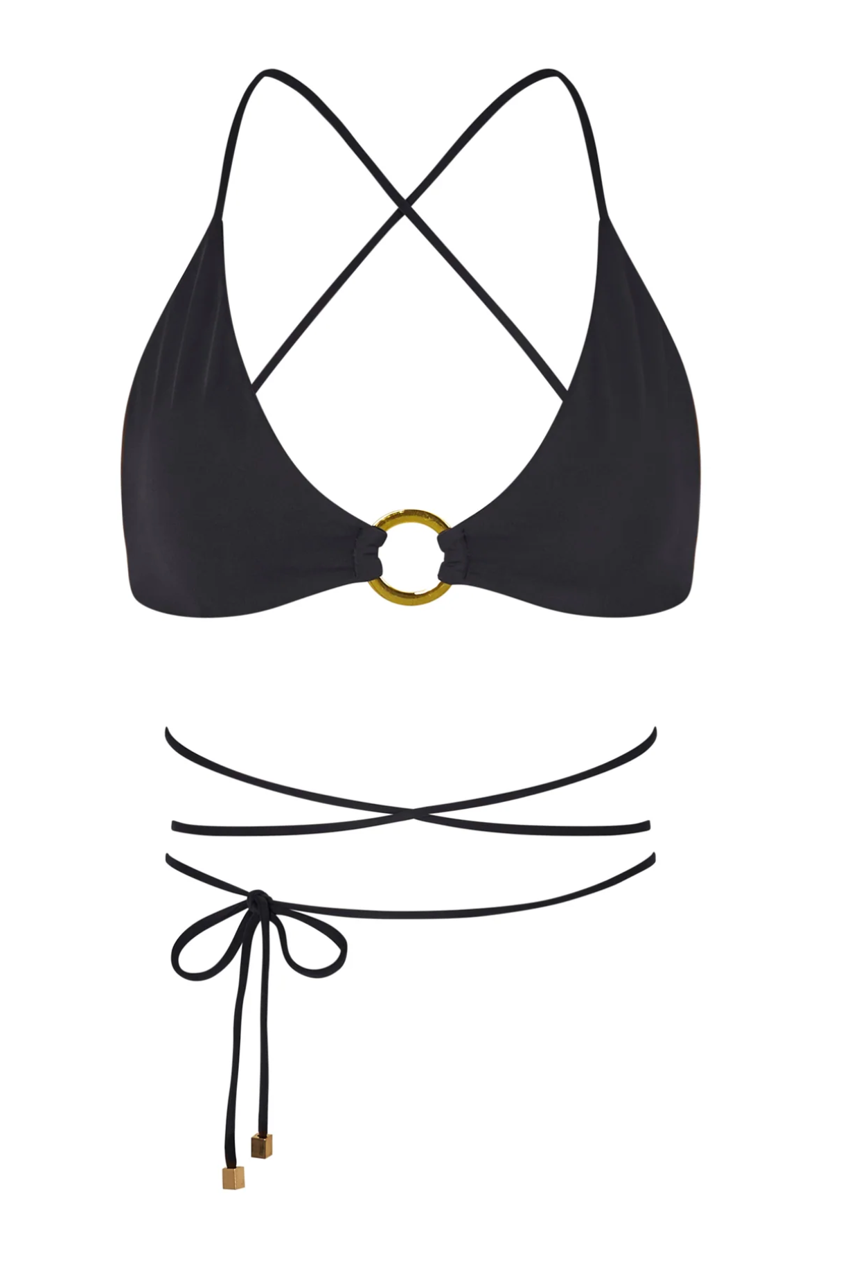Nomad Tribe Black Myrina Bikini Top