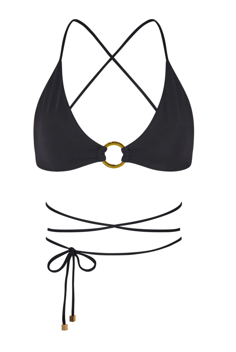 Nomad Tribe Black Myrina Bikini Top