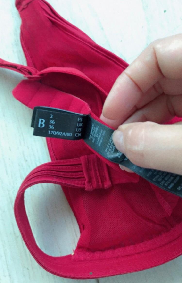 Red Tulle Nervures Triangle Bra