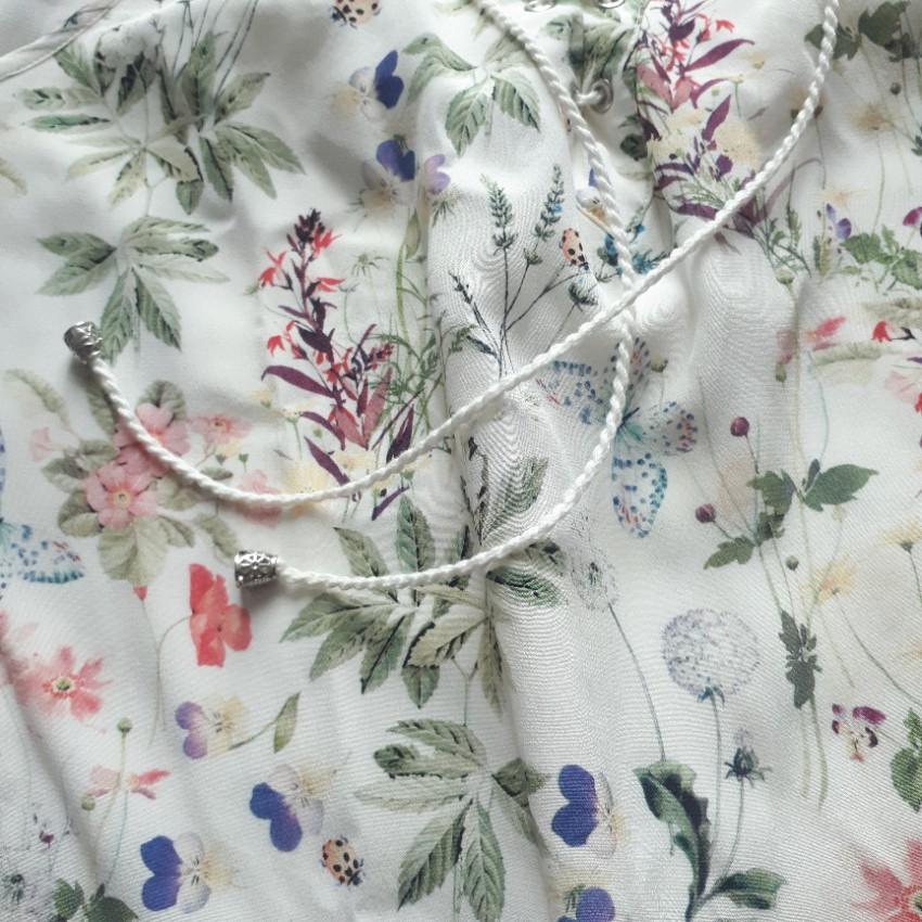 The Kooples Floral Lace Up Silk dress