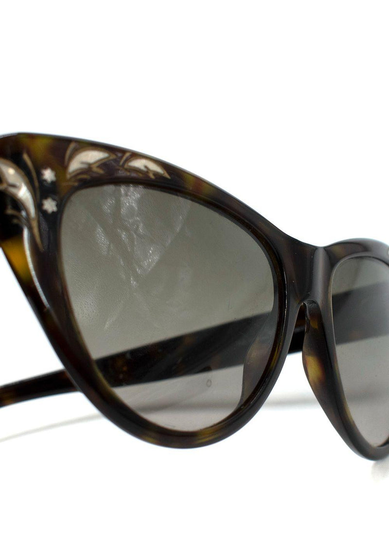 Gucci Brown Tortoiseshell Cat Eye Sunglasses