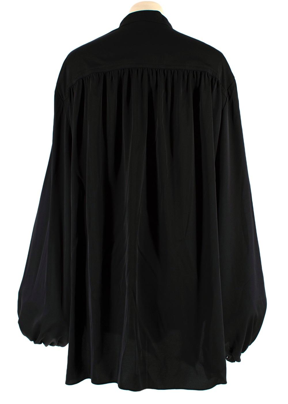Escada Black Silk Oversize Shirt