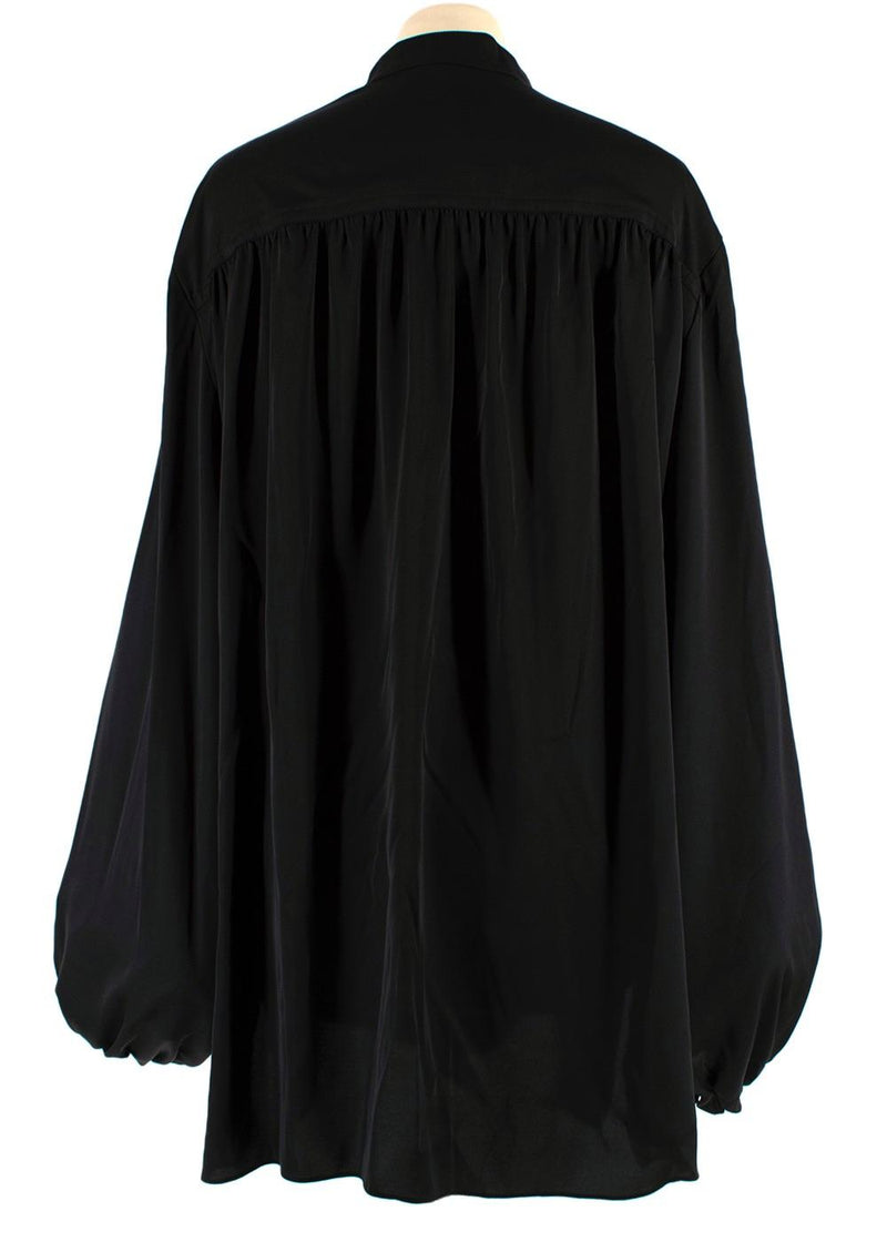 Escada Black Silk Oversize Shirt