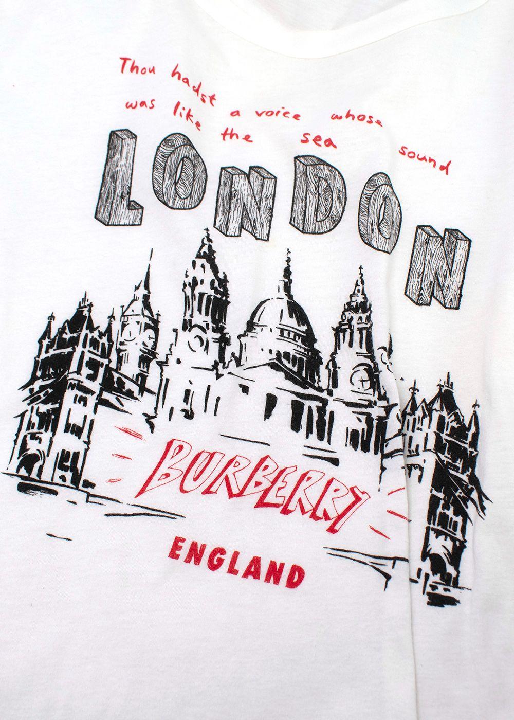 Burberry White London Print T-shirt