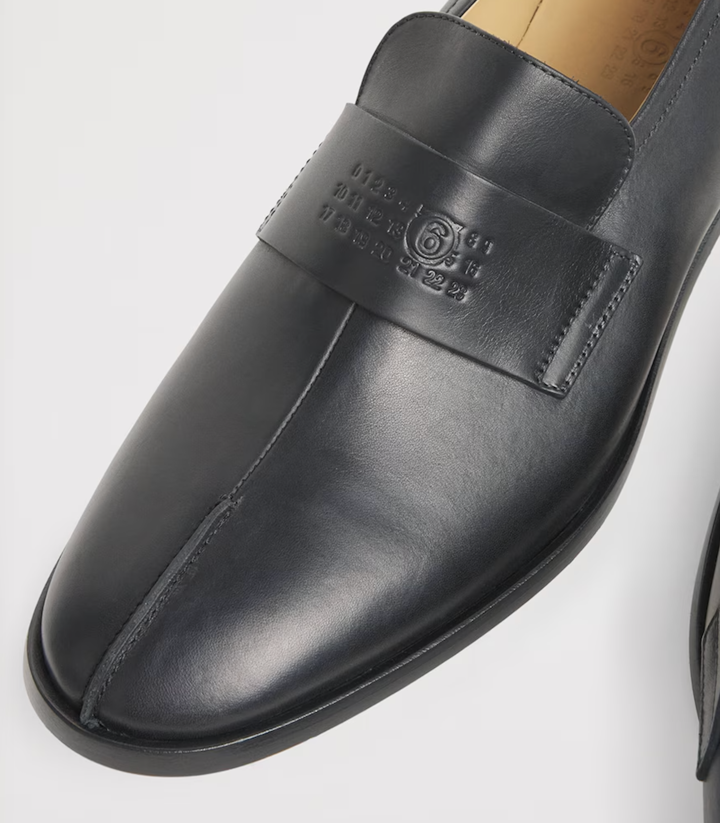 MM6 Maison Margiela Leather Debossed Logo Loafers