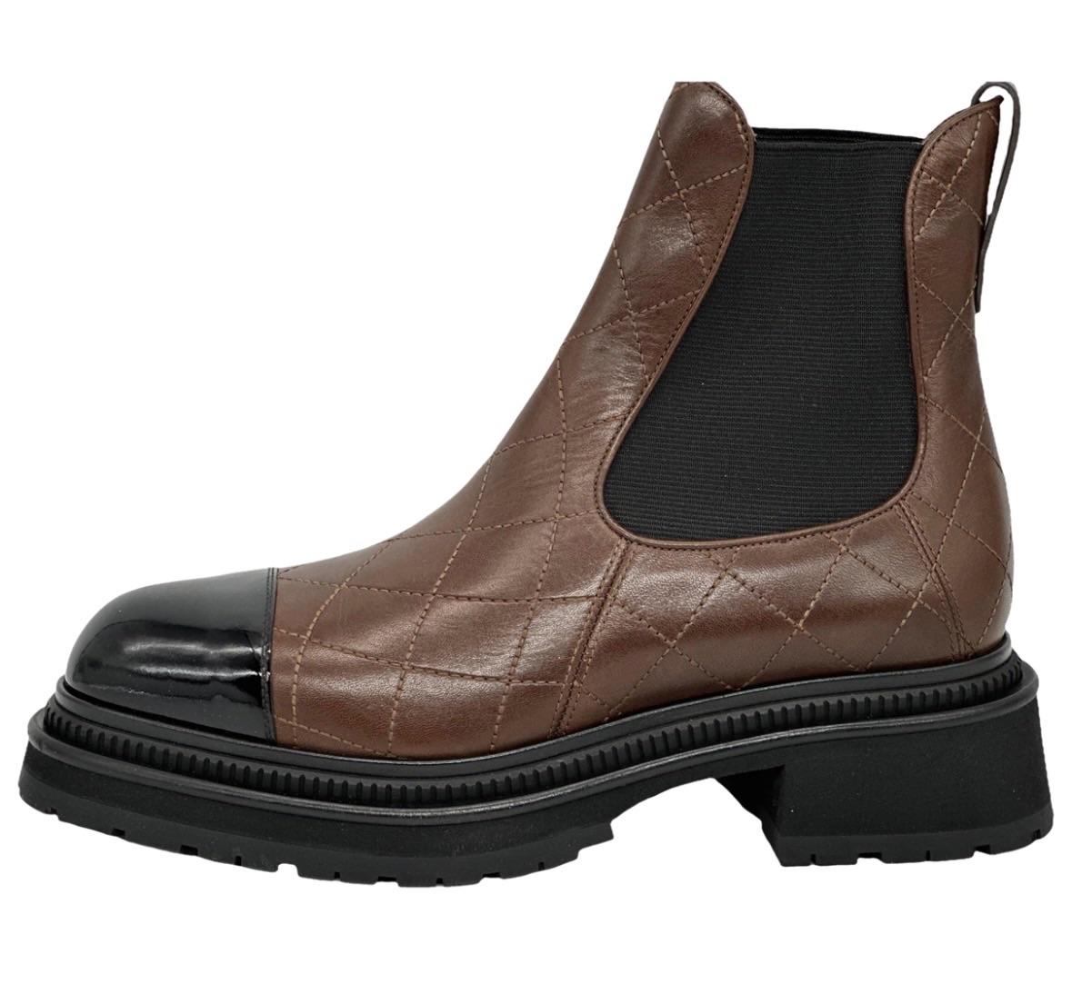 Chanel Tan Quilted Ankle Boots
